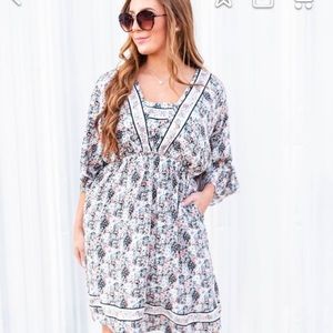 Bell sleeve Floral Dress! New in package!